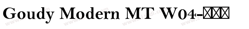Goudy Modern MT W04字体转换